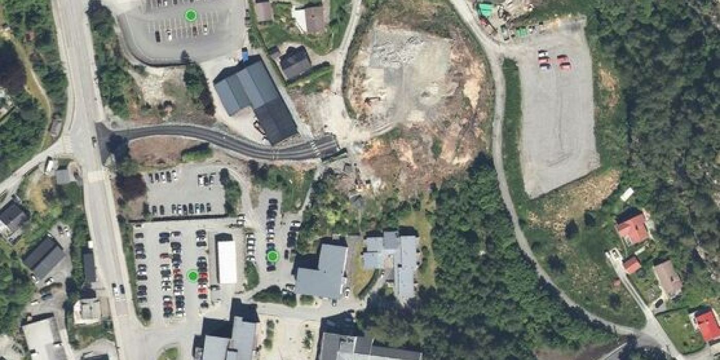Oversiktsbilde av et områdde som bygges ut
